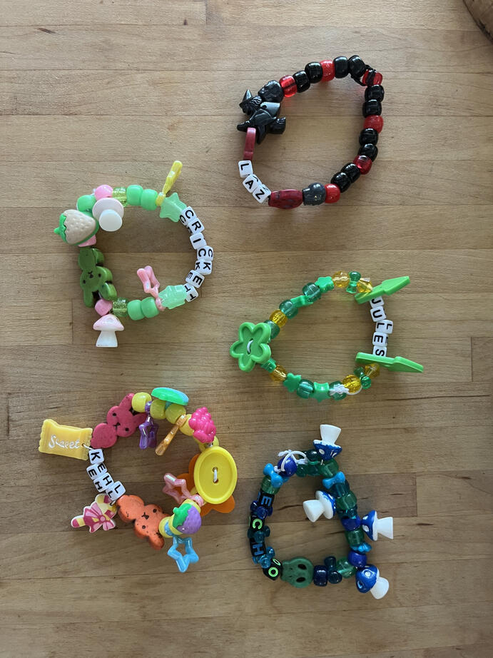 various single-row bracelets